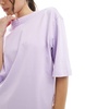 Bershka oversized boyfriend T-shirt in lilac