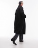 ARKET oversized midi coat in black