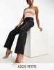 ASOS DESIGN Hourglass mid rise straight jeans in black