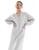 Vero Moda oversized soft ribbed sweater dress in light gray melange