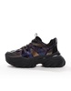ASOS DESIGN chunky sneakers in black metallic