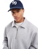 ASOS DESIGN boxy quarter zip rugby sweatshirt in gray
