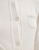 ASOS DESIGN crew neck cropped cardigan with pocket in cotton blend in white