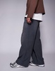 ASOS DESIGN super baggy cord pants in washed charcoal