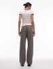 ARKET Amber barrel leg jeans in seam detail in washed khaki