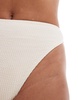 South Beach essentials crinkle high waist high leg bikini bottom in coconut