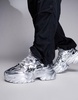 ASOS DESIGN sneakers in silver metallic with chunky soles