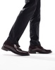 ASOS DESIGN lace-up derby shoes in burgundy leather