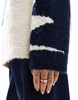 ASOS DESIGN crew neck boucle sweater in abstract print