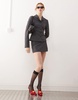 Weekday Timon fitted blazer in dark heather gray - part of a set