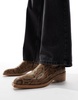 ASOS DESIGN chelsea boots in snake print