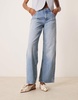 ASOS DESIGN Livia point-toe flower slingback ballets in off-white
