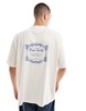 ASOS DESIGN boxy oversized t-shirt in off white with back print