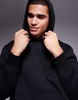 ASOS DESIGN heavyweight oversized scuba hoodie in black