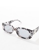 AIRE Ceres rectangle sunglasses in charcoal tort