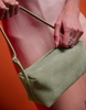 ASOS DESIGN suede buckle boxy shoulder bag in mint