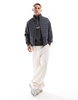 Jack & Jones packable padded vest in dark gray