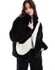 Nike faux fur Swoosh jacket in black