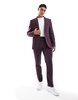 ASOS DESIGN wedding slim suit jacket in wool herringbone