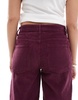 ASOS DESIGN cord baggy boyfriend jeans in plum