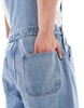 ASOS DESIGN oversized denim overalls in mid wash blue