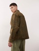 AAPE By A Bathing Ape long sleeve shacket in brown
