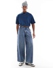 Bershka oversized T-shirt in blue