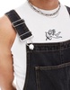 ASOS DESIGN denim overalls in black