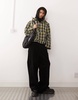 COLLUSION overhead checked jacket in yellow