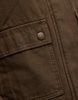 Mango wax collared jacket in green