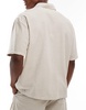 Bershka linen look shirt in sand - part of a set