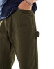 Another Influence relaxed straight leg carpenter pants in dark green