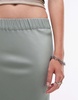 Topshop satin bias maxi skirt with elastic waistband in sea green