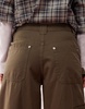 COLLUSION carpenter pants with contrast stitch in khaki