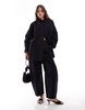 ASOS DESIGN washed shirt in black - part of a set
