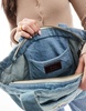 Polo Ralph Lauren bear denim tote bag in washed blue