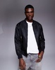 Armani Exchange reversible lunar capsule snake bomber jacket in black and red