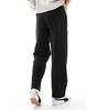 Bershka wide leg tailored pants in black