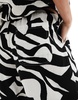 ASOS DESIGN cheesecloth tie waist wide pull on pants in print
