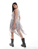 ASOS DESIGN ruffle hem mini dress in leopard print