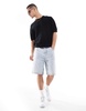 Bershka knit textured t-shirt in black