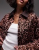 & Other Stories oversized shacket in leopard print