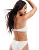 Brave Soul bandeau bikini top in white