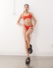 Weekday Ava crinkle Brazilian bikini bottoms in red - Exclusive to ASOS