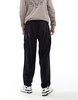 Another Influence wide leg parachute cargo pants in black