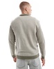 Another Influence textured pinstripe zip through cardigan in khaki