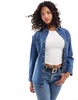 Levi's teodora denim western shirt in dark blue
