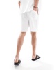Bershka textured shorts in white - part of a set
