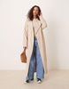 Calvin Klein Jeans tie trench coat in beige