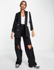 Stradivarius oversized blazer in black